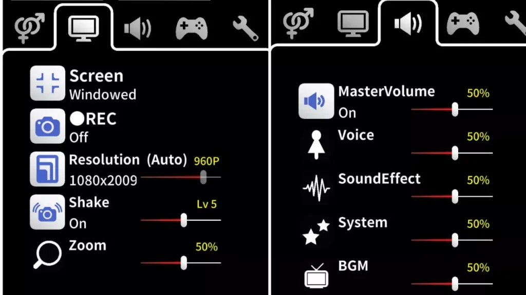 Setting Customization on Lost Life